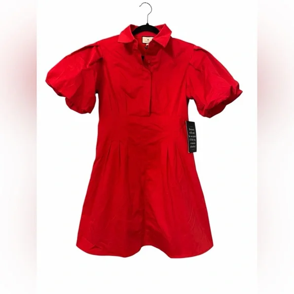 New!! 🌺 TUCKERNUCK Red Mini Delaney Dress S NWT - Picture 5 of 11